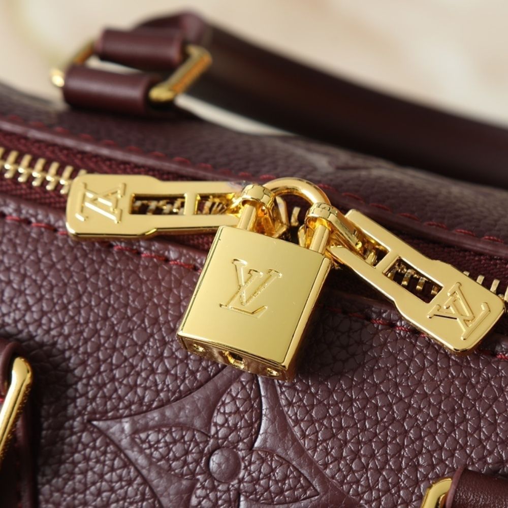 Louis Vuitton Speedy Bandouliere 20 Monogram Empreinte Grenat Red 8.1 Inches M25929