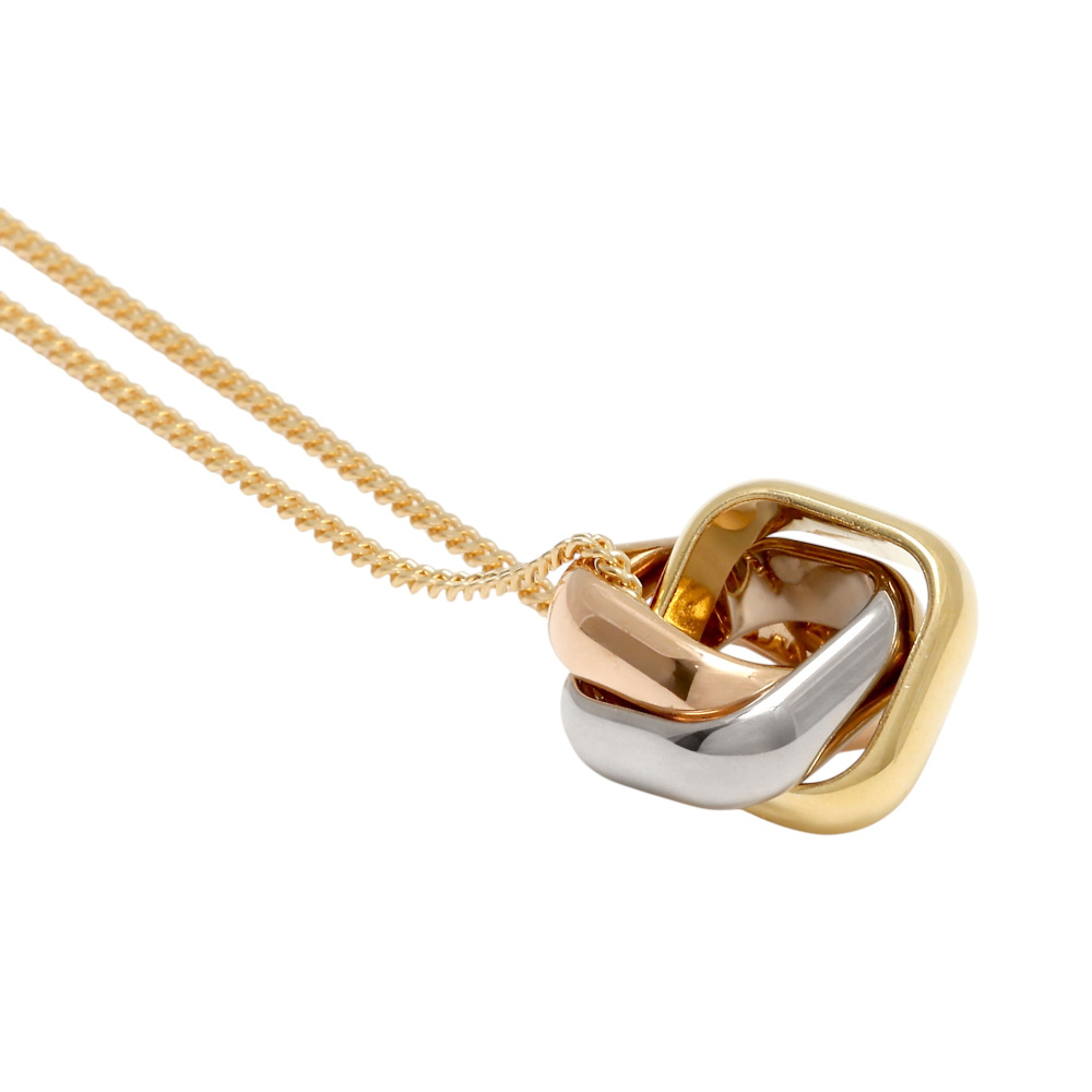 Cartier Trinity Cushion Necklace Tri-Gold B7224955