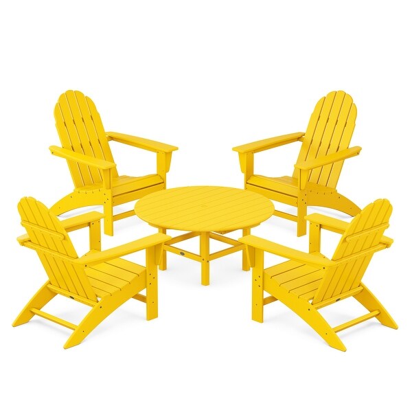 POLYWOOD Vineyard 5Piece Adirondack Chair Conversation Set