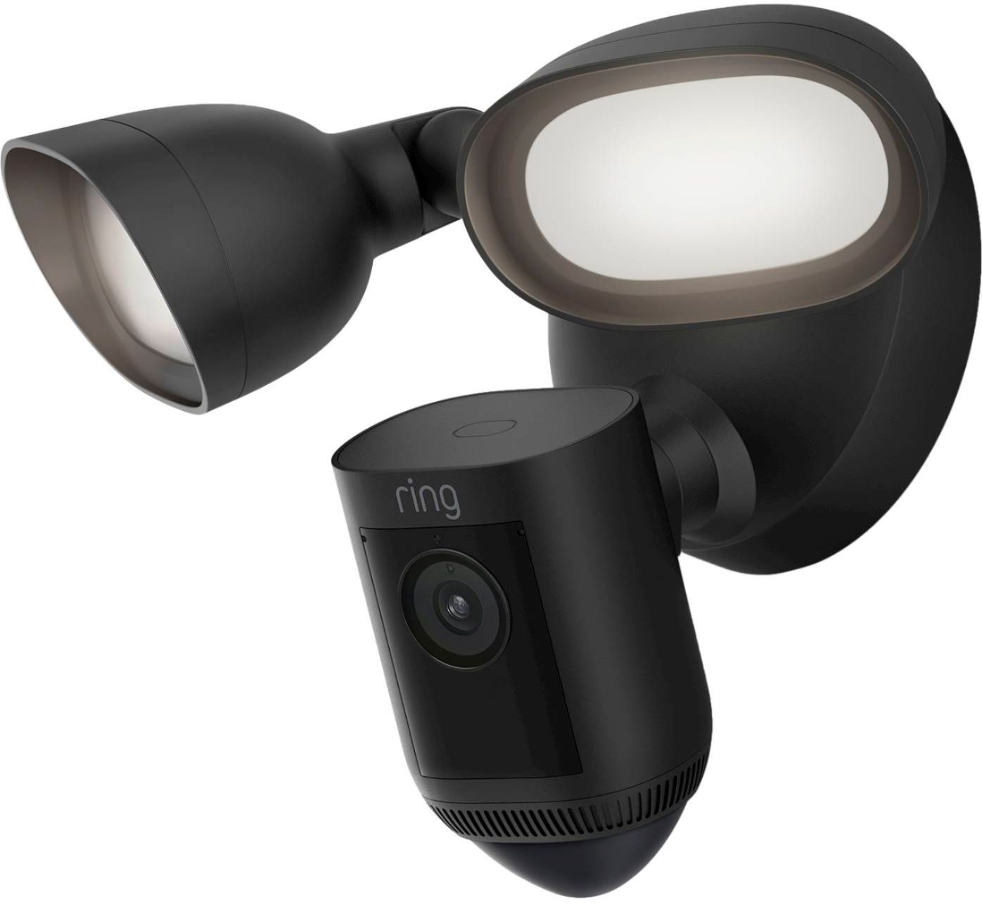 Ring - Floodlight Cam Wired Pro Outdoor Wi-Fi 1080p Surveillance Camera - Black