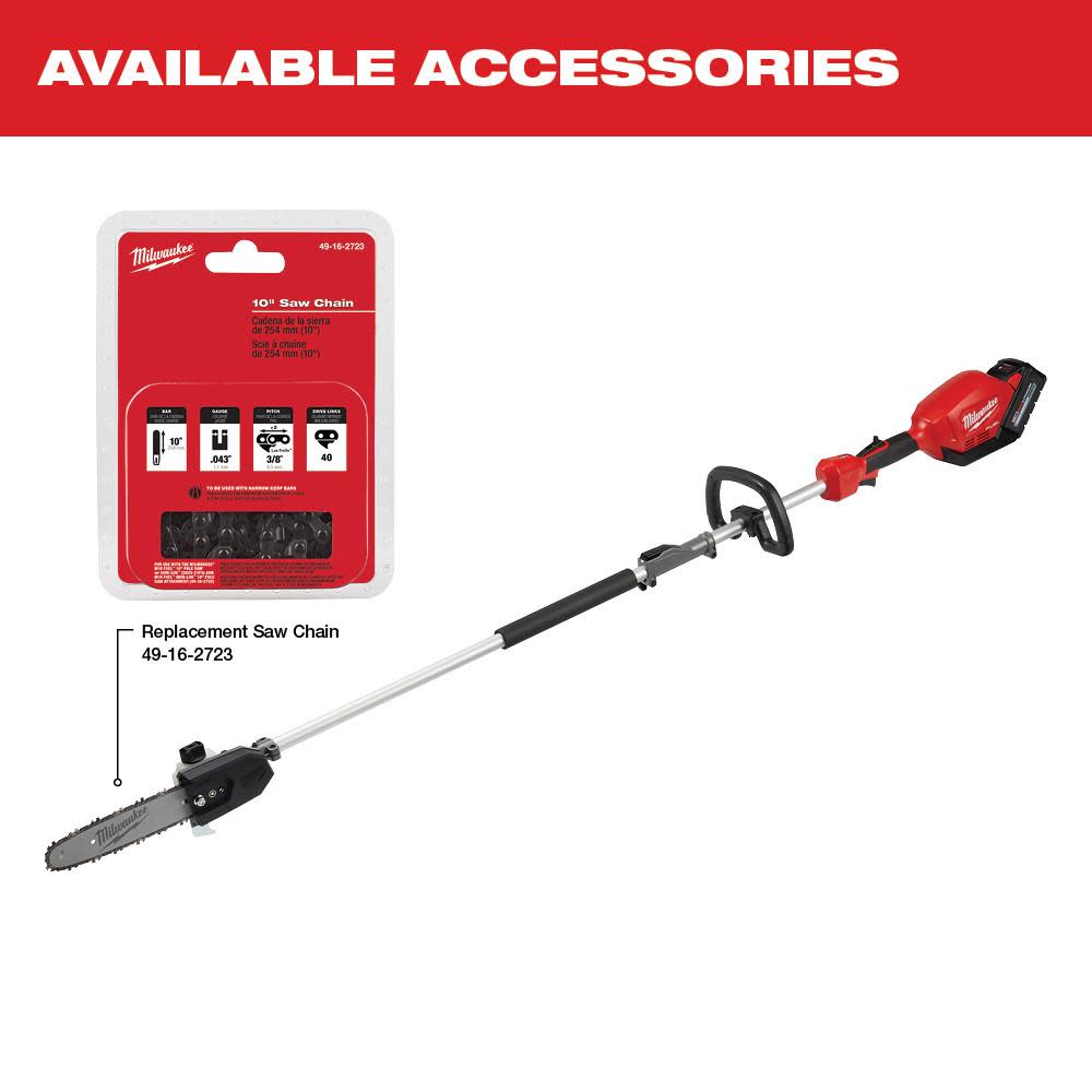 Milwaukee M18 FUEL 10 Pole Saw Kit with QUIK LOK Reconditioned