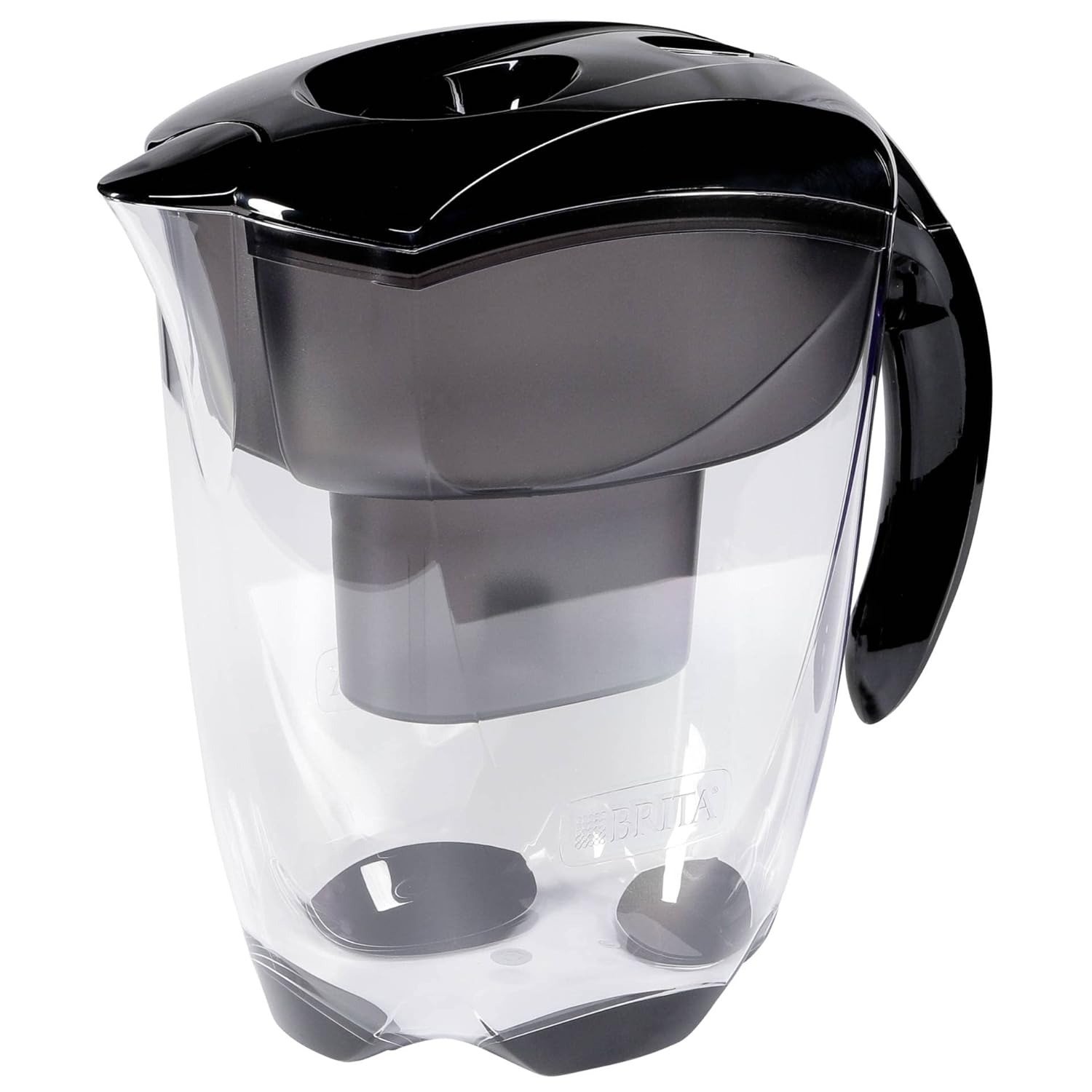 Water Filter jug for Reduction of Chlorine, limescale and impurities, Includes 1 x Filter cartridges, 3.5L -Black