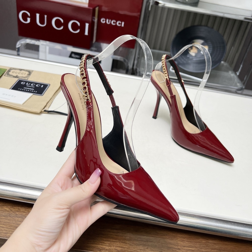 Gucci Signoria Slingback Pump In Rosso Ancora Red 783821 Bnc80 6207