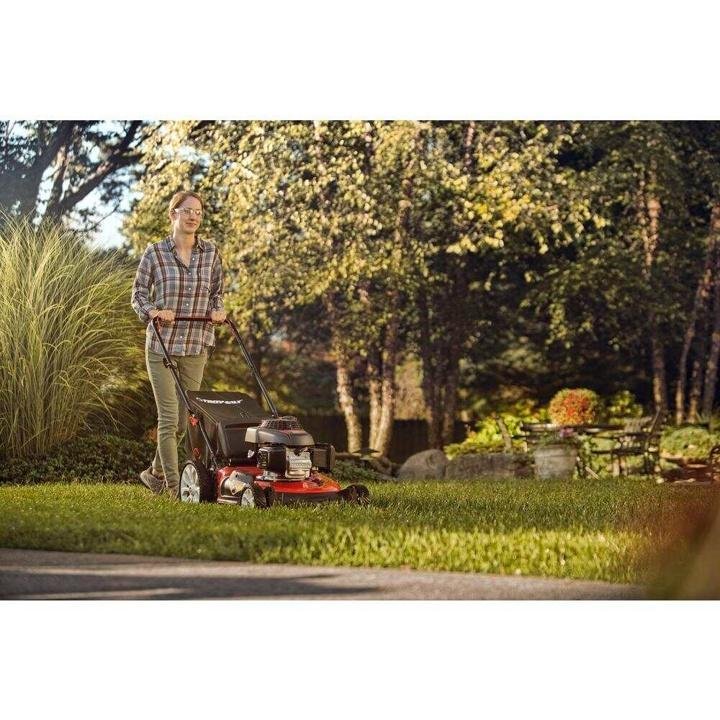troy-bilt-21 in. 160 cc Gas Walk Behind Push Mower with High Rear Wheels and 3-in-1 Cutting System