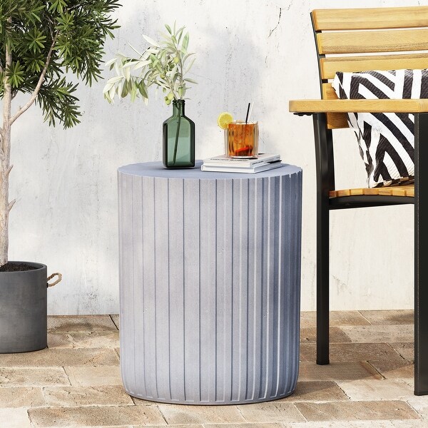 Concrete Accent Table,Patio Side Table Modular Design Indoor Outdoor End Table