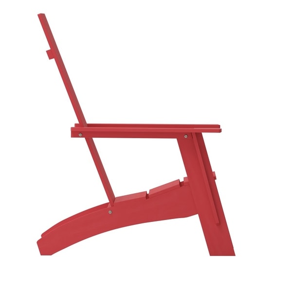 Modern Dual Slat Back Adirondack Style Patio Chair