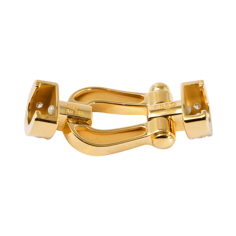 FRED Force 10 Mm Bracelet 18K Yellow Gold & Stainless Steel Diamond 0B0071-6B0372
