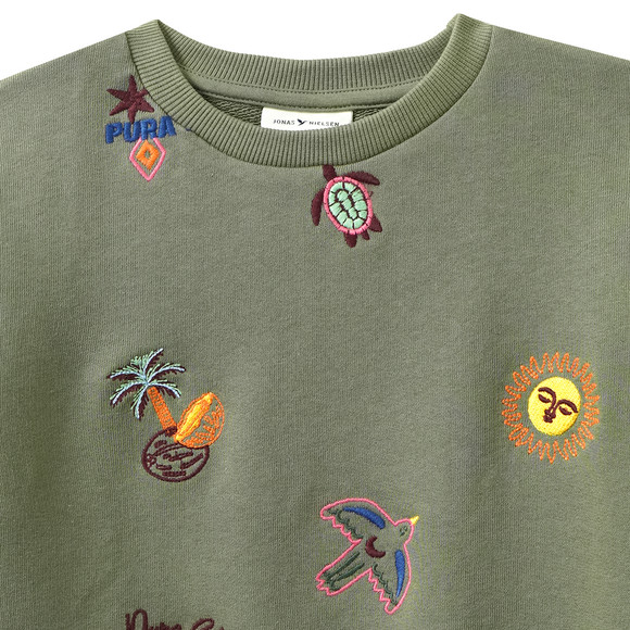 Jonas Nielsen Jungen Sweatshirt mit Allover-Stickerei