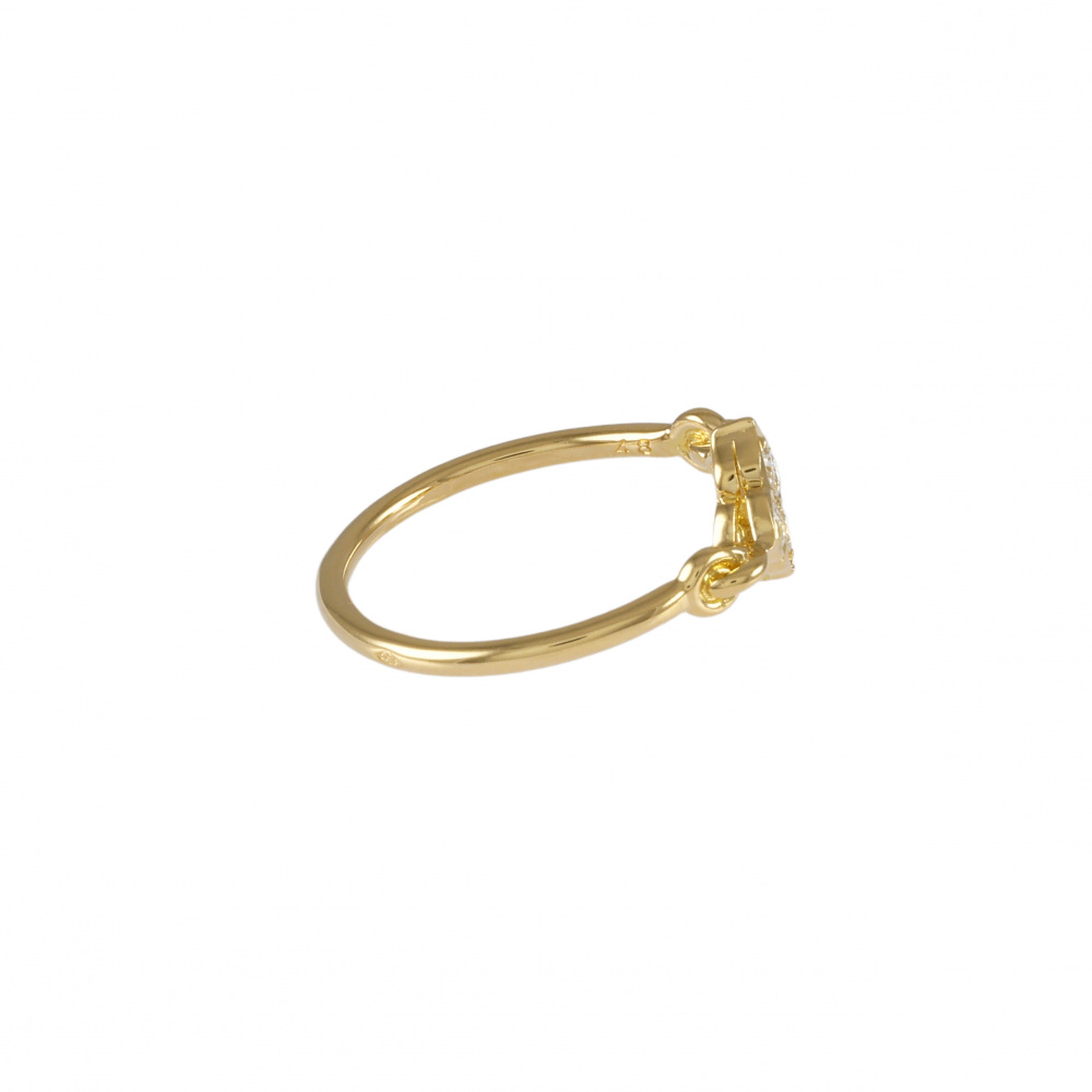 Cartier Hindu K18YG Yellow Gold Ring Diamond
