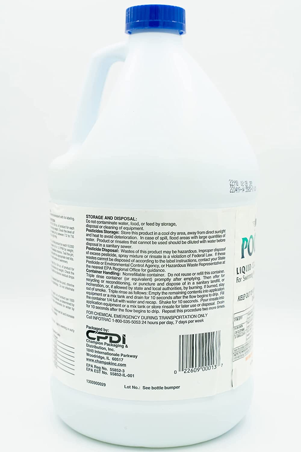 Champion Pool Shock – Ready to Use Liquid Chlorine – Commercial Grade 12.5% Concentrated Strength – 4 Gallons