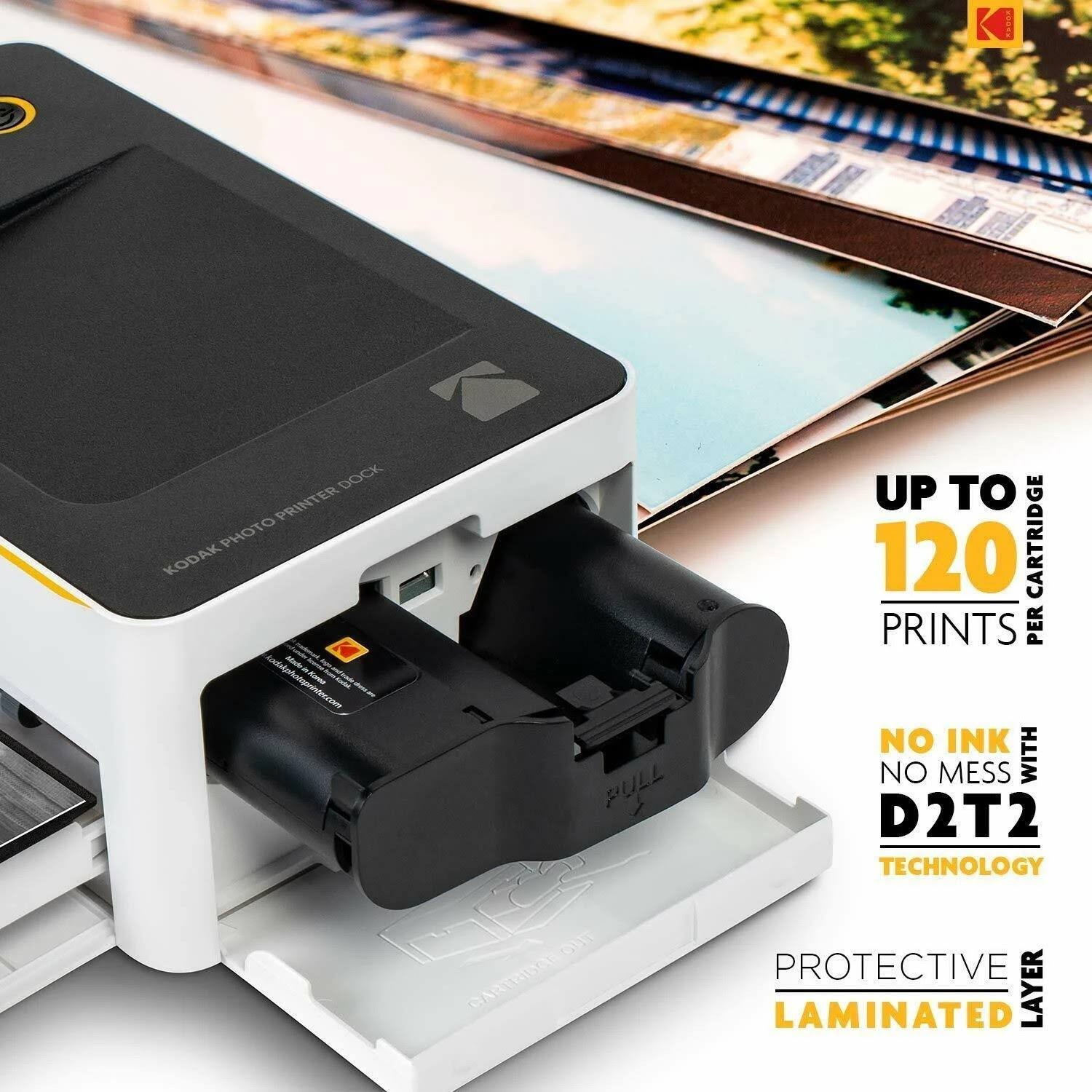 Kodak Dock u0026 Wi-Fi Portable 4x6 Instant Photo Printer (PD-450W)