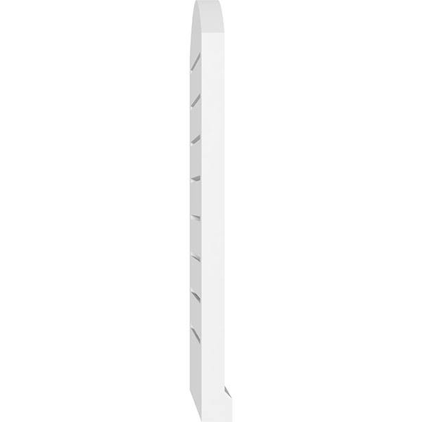 Ekena Millwork GVPAR22X3203SF 22x22W x 32x22H Arch Top Surface Mount PVC Gable Vent: Functional, w/ 2x22W x 2x22P Brickmould Sil