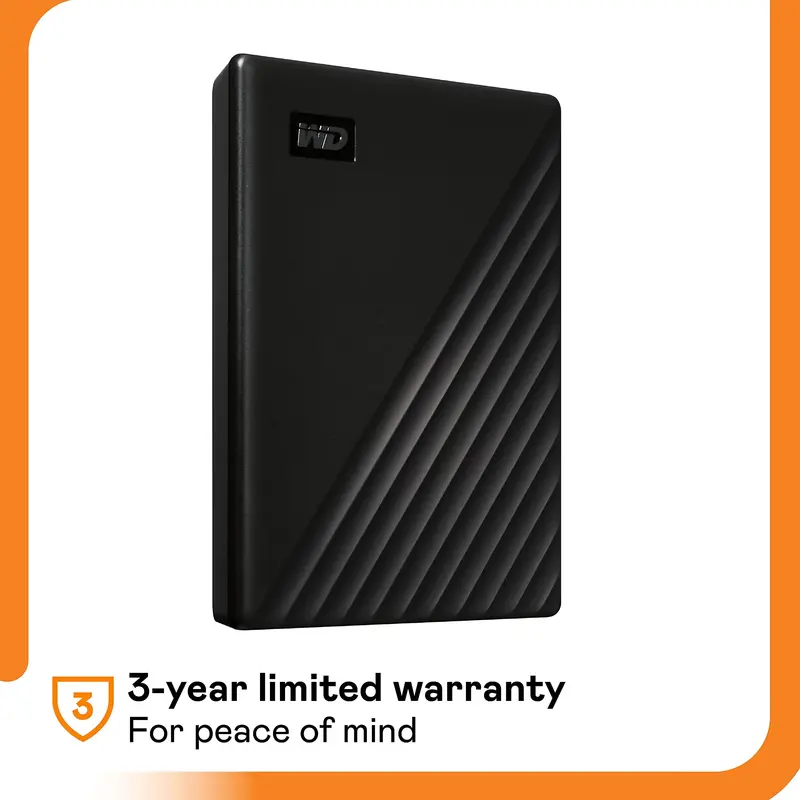 WD My Passport 5TB Portable External Hard Drive – USB-C Backup Storage for PC & Mac