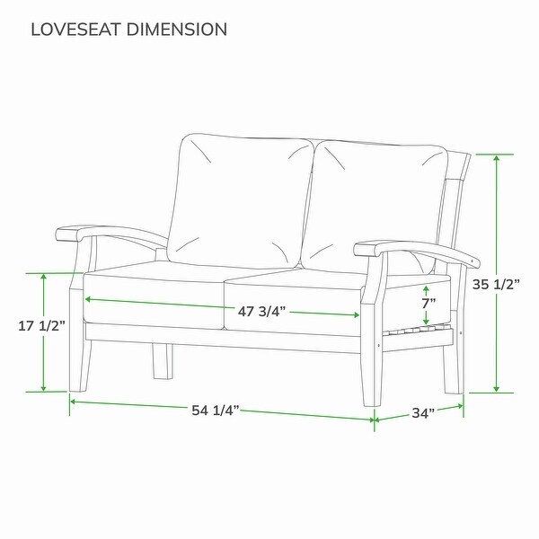 Cambridge Casual Venice Teak Patio Loveseat with Cushion