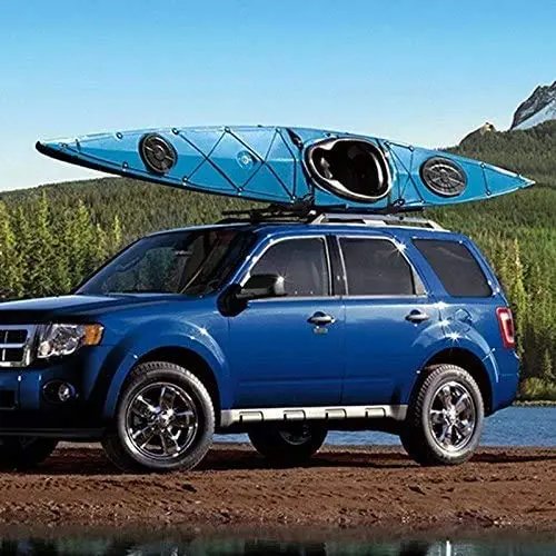 Universal J-Bar Kayak Roof Rack System – Includes 2 Pairs & 4 Heavy-Duty Tie-Down Straps