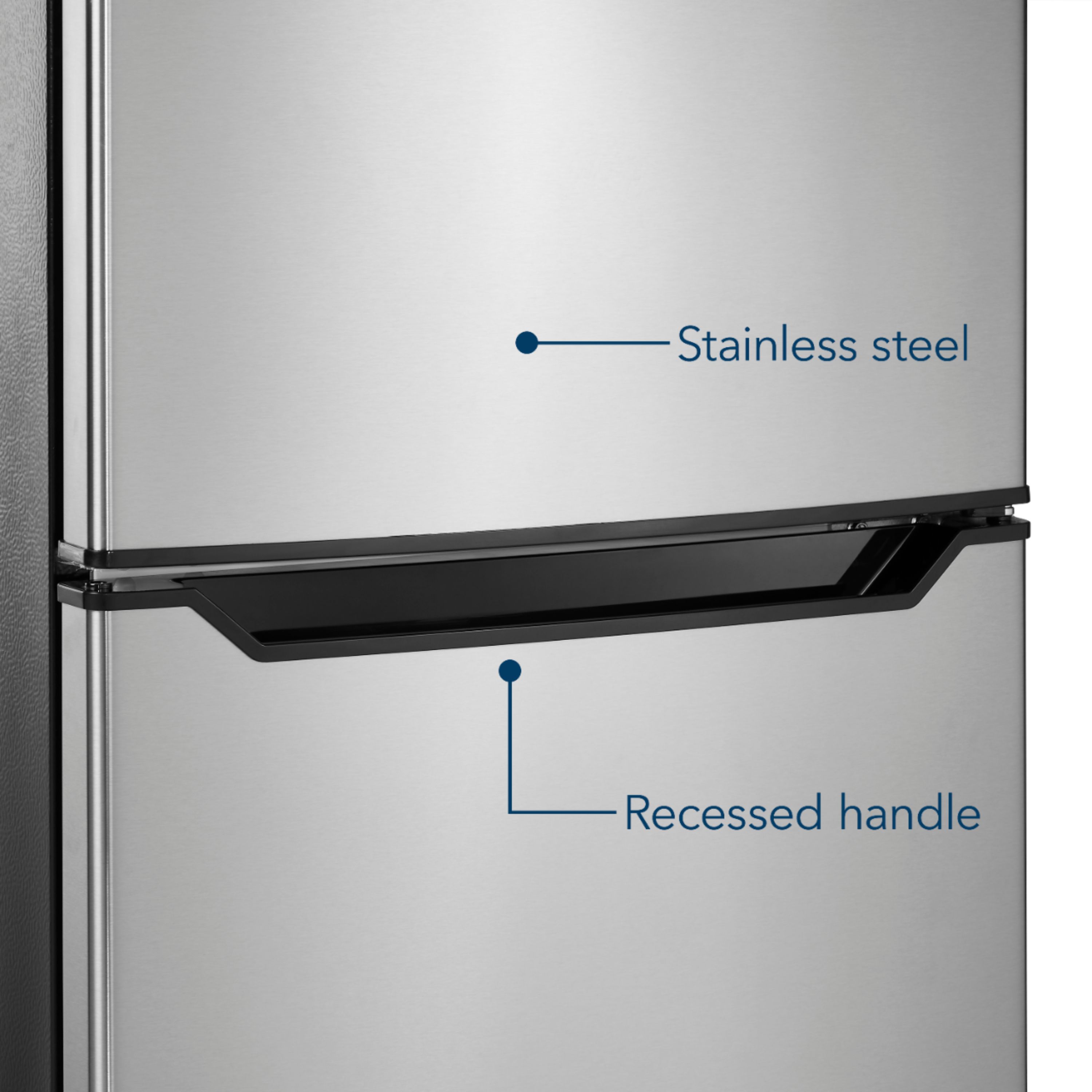 Insignia™ - 4.9 Cu. Ft. Mini Fridge with Bottom Freezer and ENERGY STAR Certification - Stainless Steel