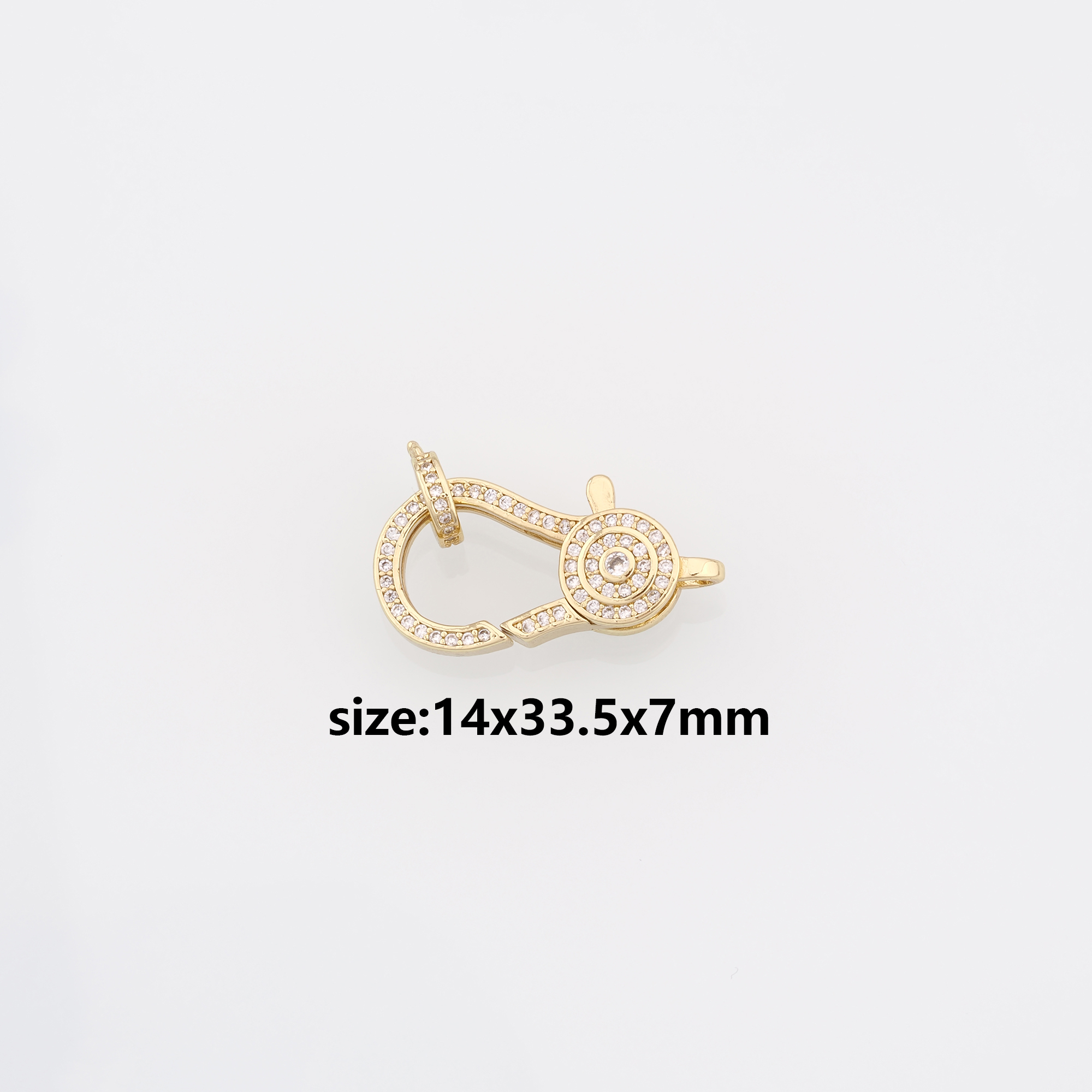 18K Gold Filled Lobster Claw Clasp,Lobster Clasp Lock,Spring Buckle for DIY Jewelry Necklace Bracelet