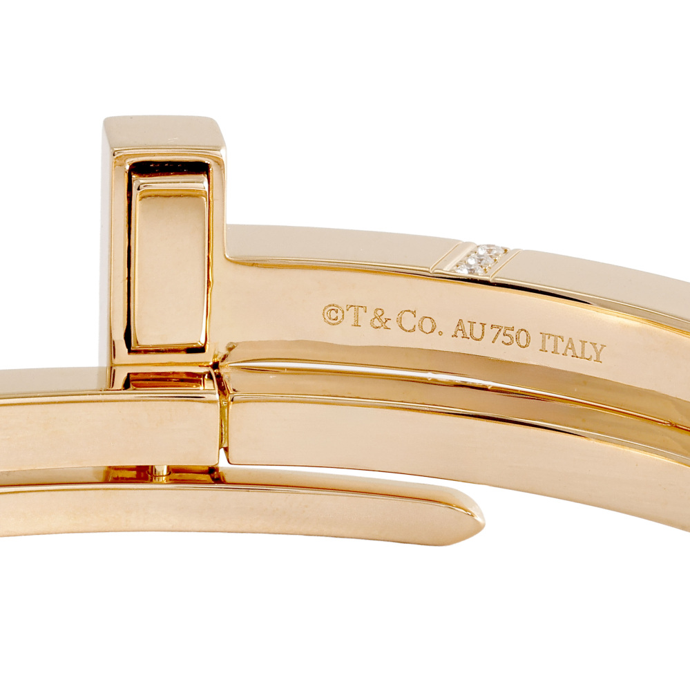 Tiffany & Co. T Square Bracelet 18K Rose Gold Diamond