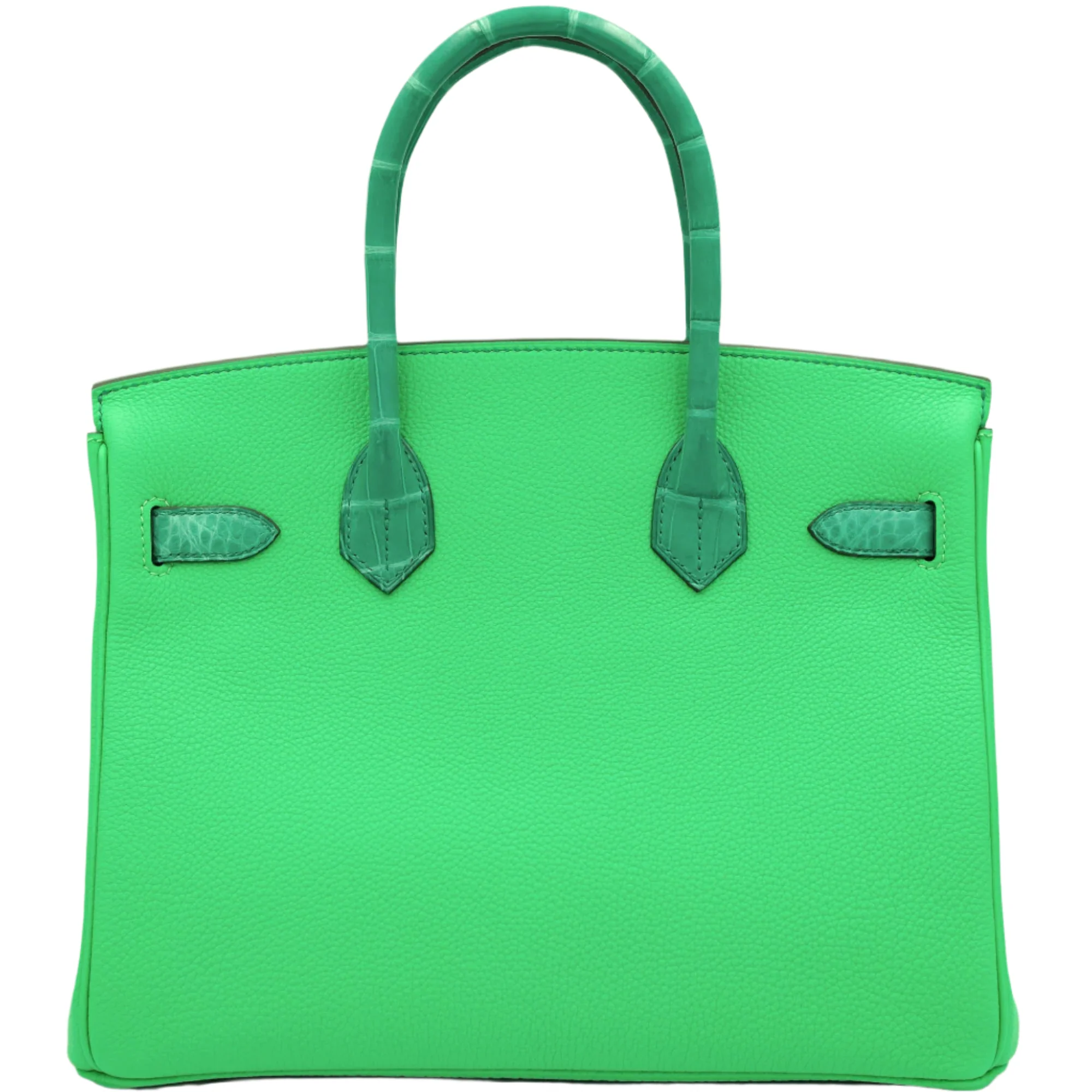Hermès Touch Birkin 30 Vert Jade Matte Nilo Crocodile and Vert Comics Togo Palladium Hardware