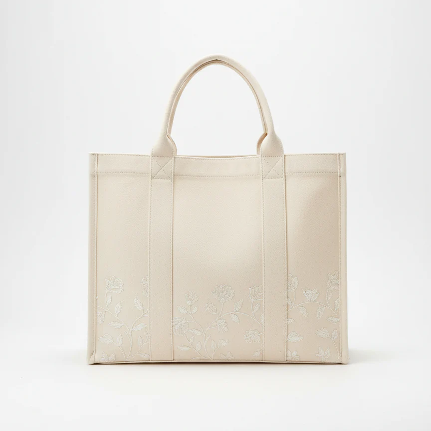 Embroidered Canvas Tote