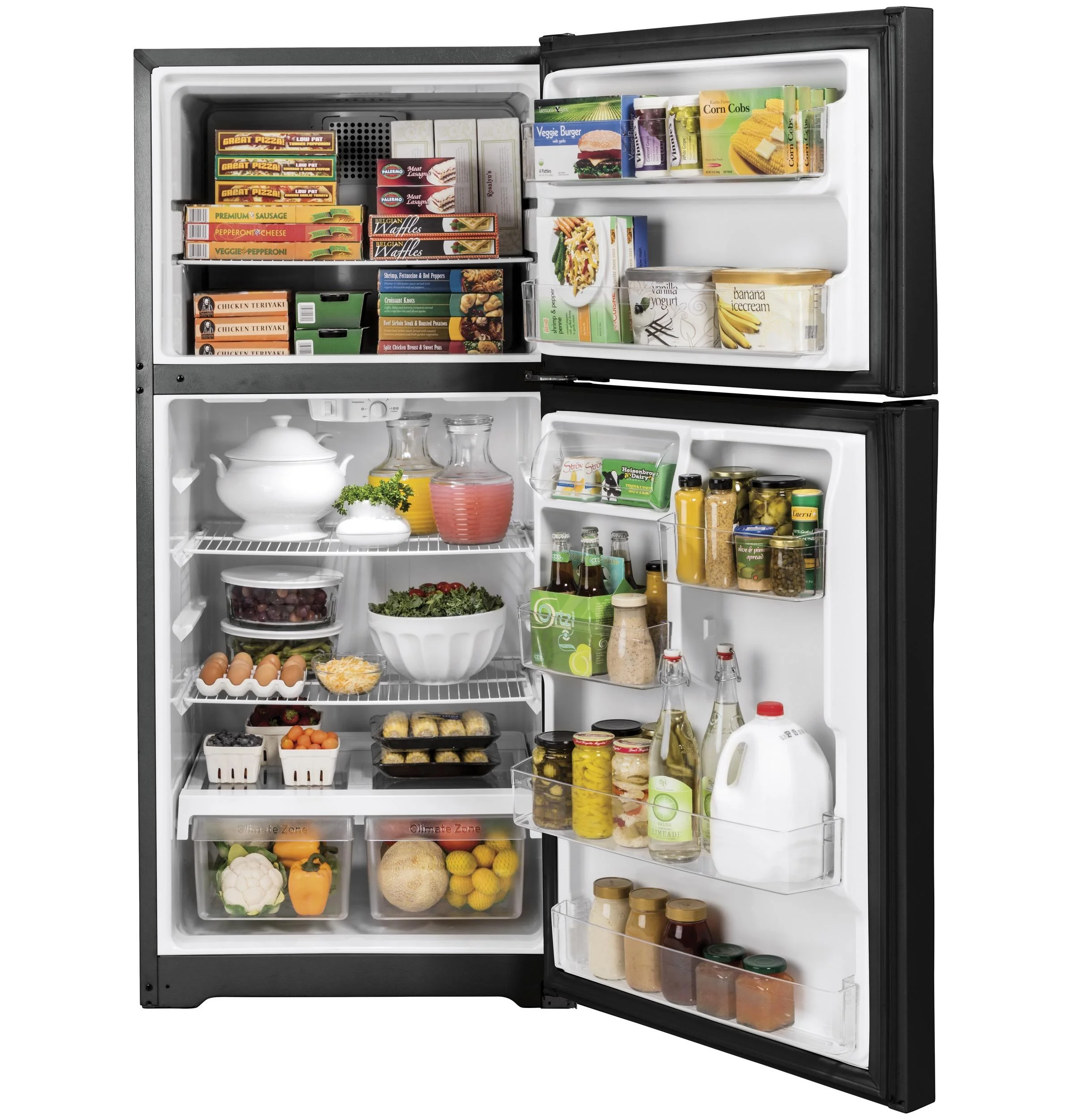 GE APPLIANCES GTE19DTNRBB  TOP FREEZER FREESTANDING REFRIGERATOR White