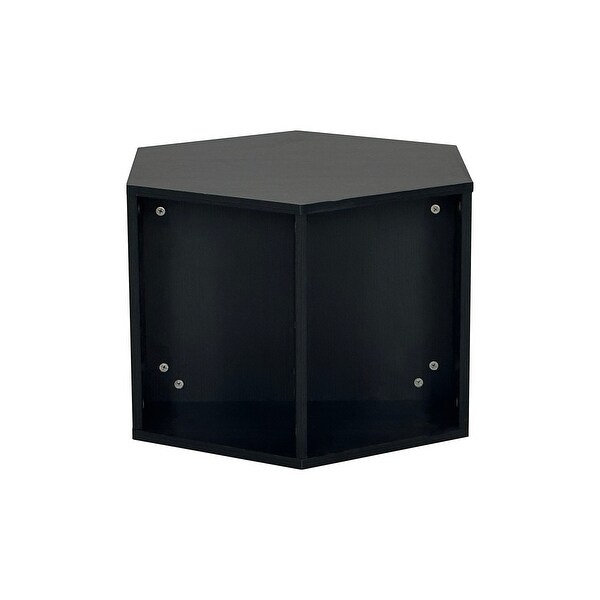 Hexagonal Coffee Table Side Table Nightstand Burmese Sumac 2PCS