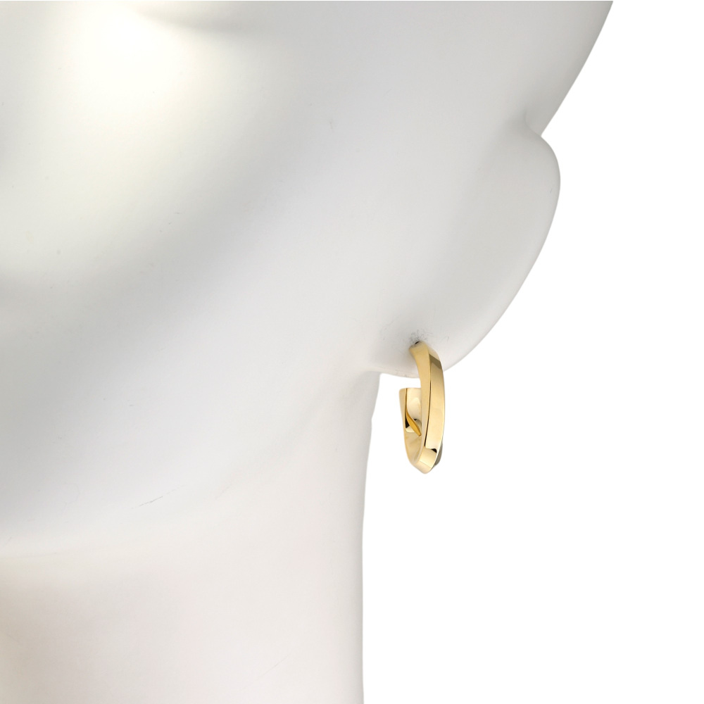 Tiffany & Co. Twist Hoop Earrings 18K Yellow Gold