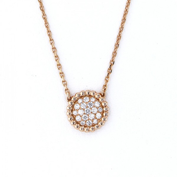 Van Cleef & Arpels Perlet Diamond Necklace 18K Rose Gold