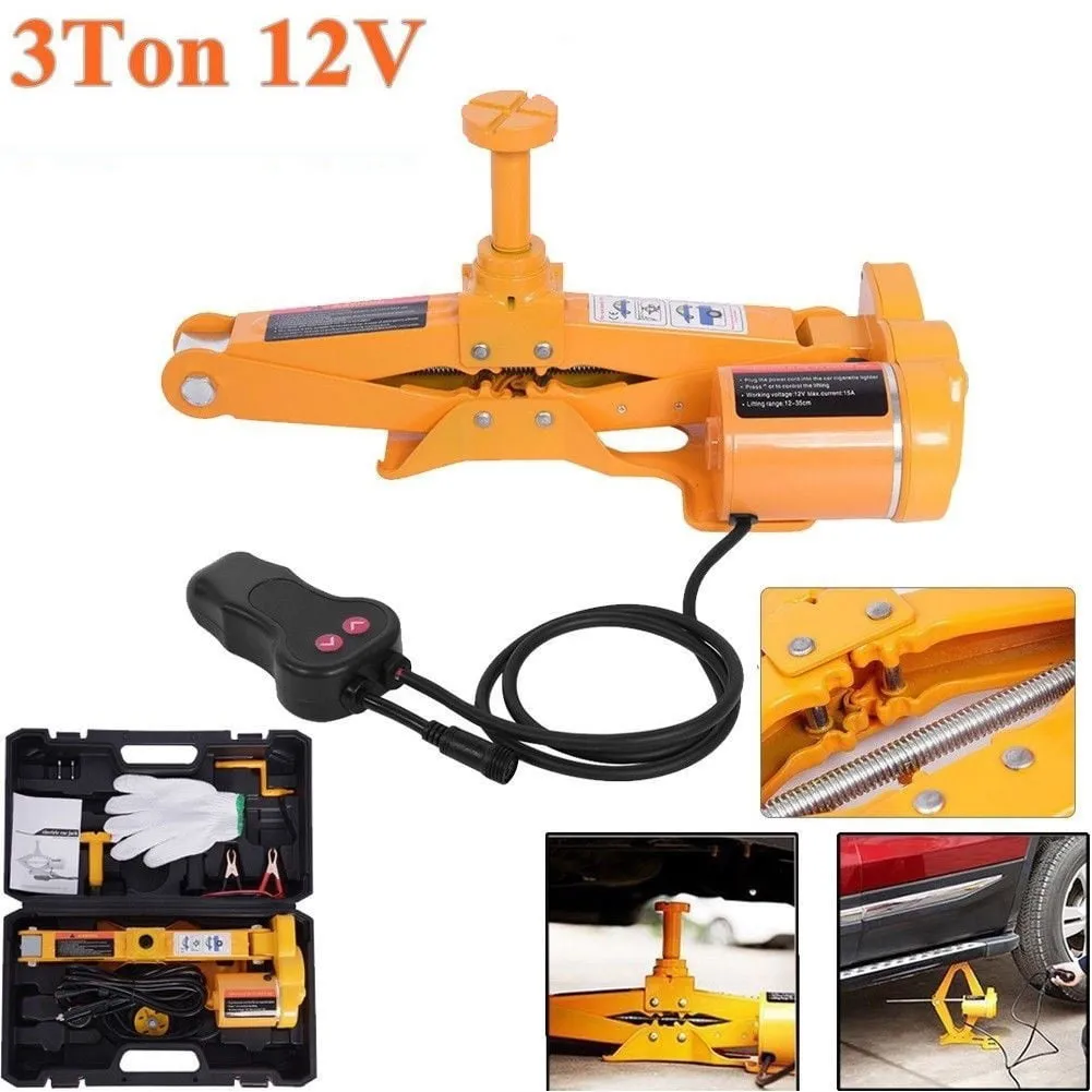 2026 3Ton 12V DC Automotive Car Electric Jack Lifting SUV Van Garage and Emergency Equipment