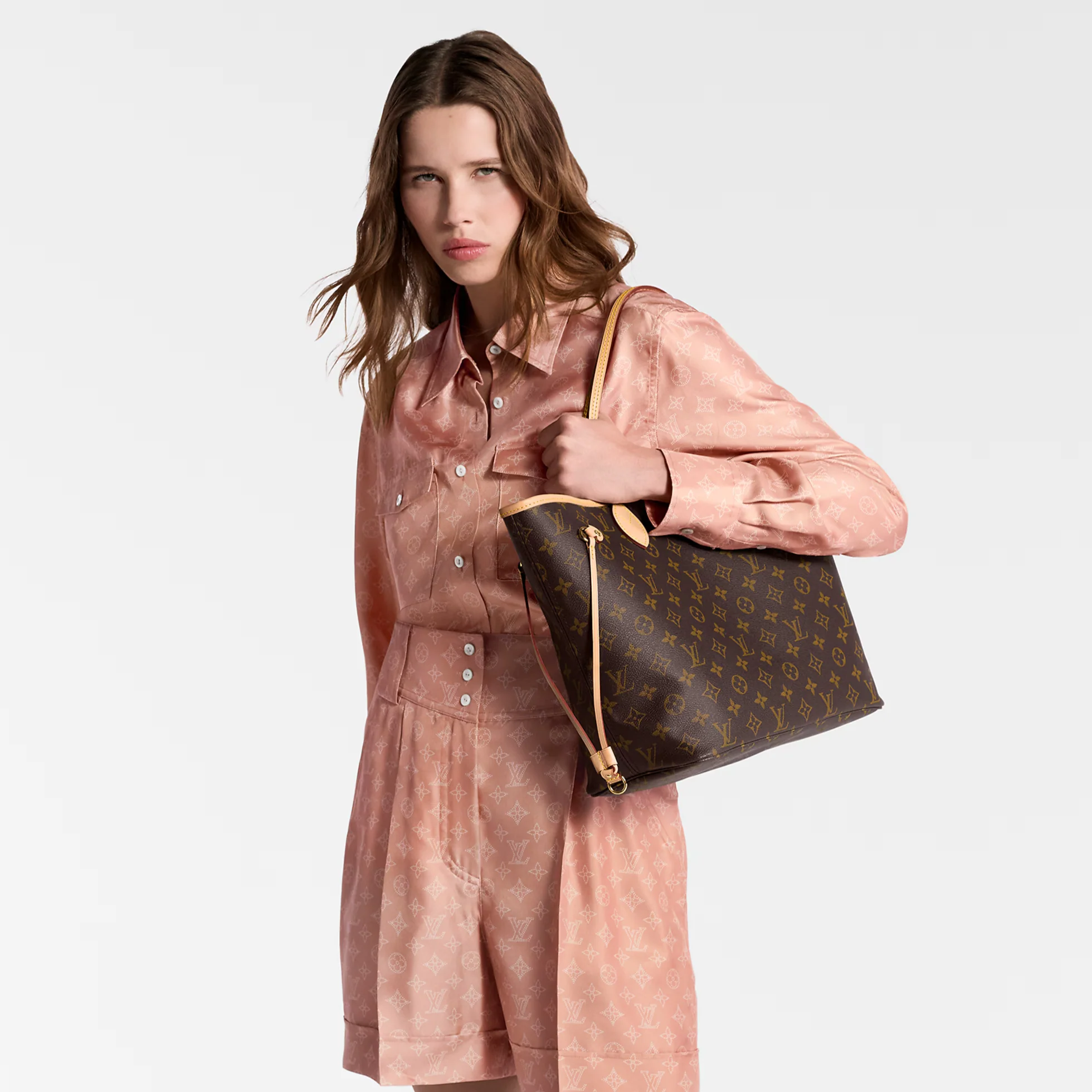 Louis Vuitton Neverfull MM Tote Bag - Cerise