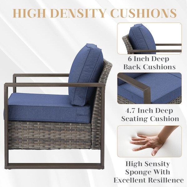 Patio Sofa Wicker High Back Sofa
