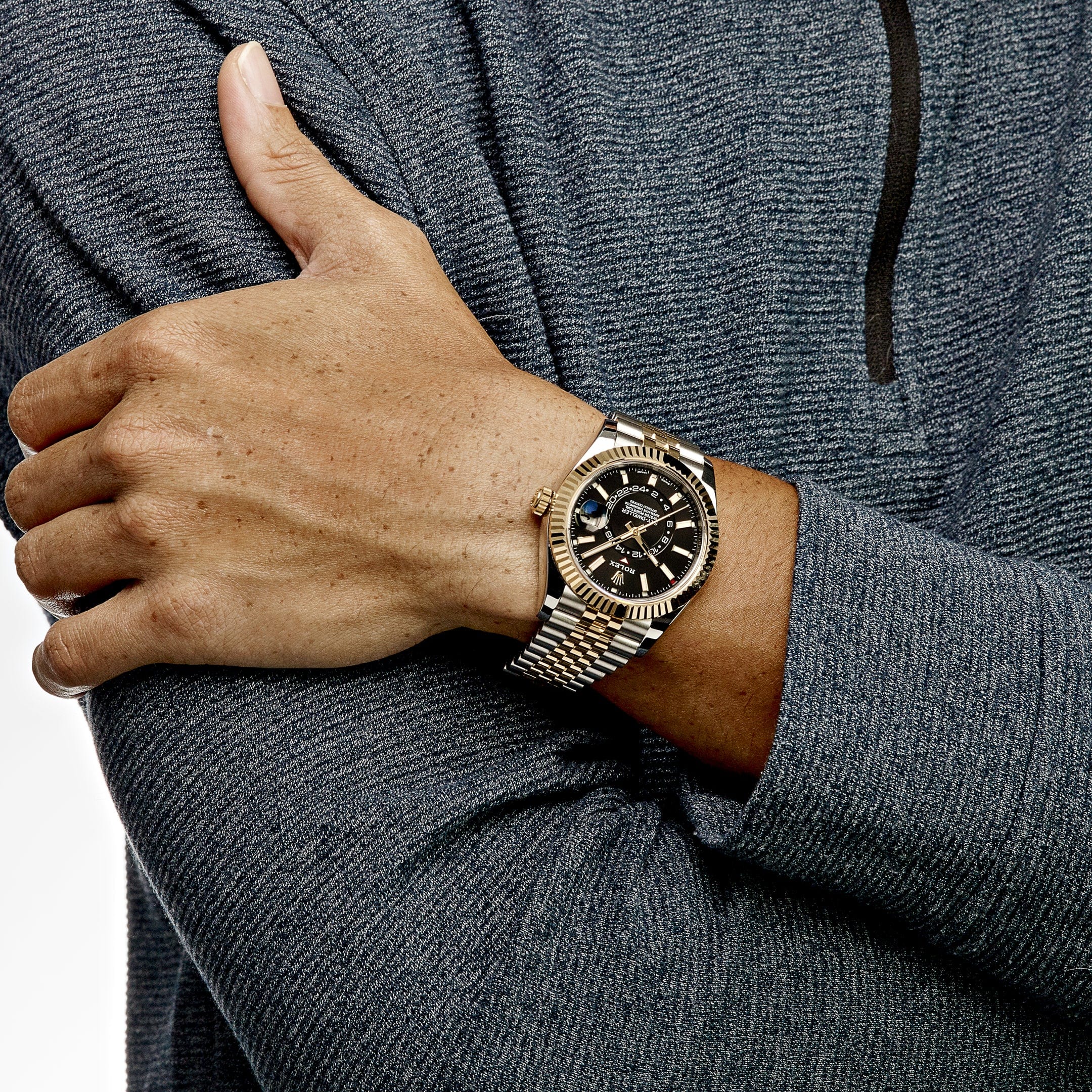 Rolex Sky-Dweller 336933 Stainless Steel Yellow Gold Jubilee Black Dial (2025)