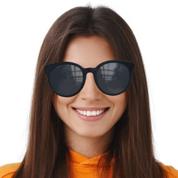 Gucci GG0416SK Round Black Sunglasses