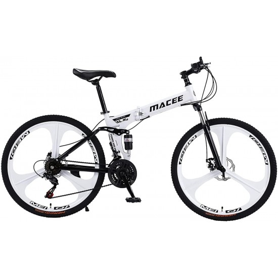 24 inch Wheels Mountain Bike Three Knife Wheel Mountain Bikes for Men with High Carbon Steel Frame Twist Shifters 21-Speed Front and Rear Disc Brakes Bicycles Men Women Teenagers