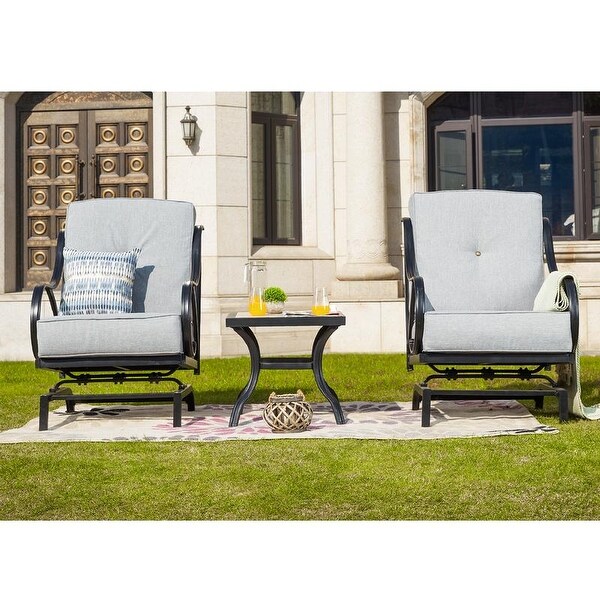 PATIO FESTIVAL 3Piece Outdoor Conversation Seating Group with Cushions