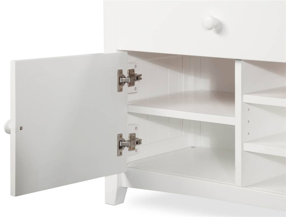 Atlantic Nantucket 2 Drawer 50 inch Entertainment Console with Adjustable Shelves in White