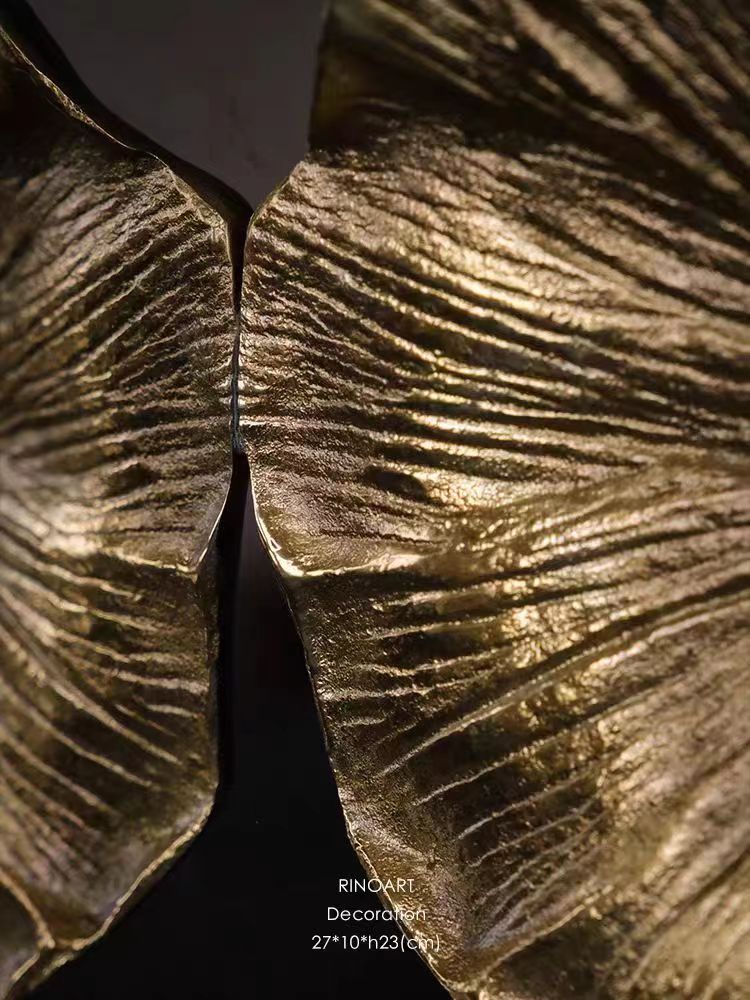 DC113 - Gold ginkgo leaf handmade 