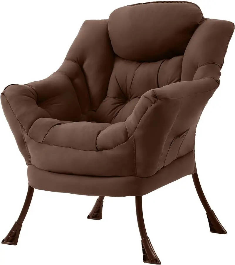 Tiita Modern Lazy Lounge Chair with Matching Ottoman – Large Leisure Armchair Set