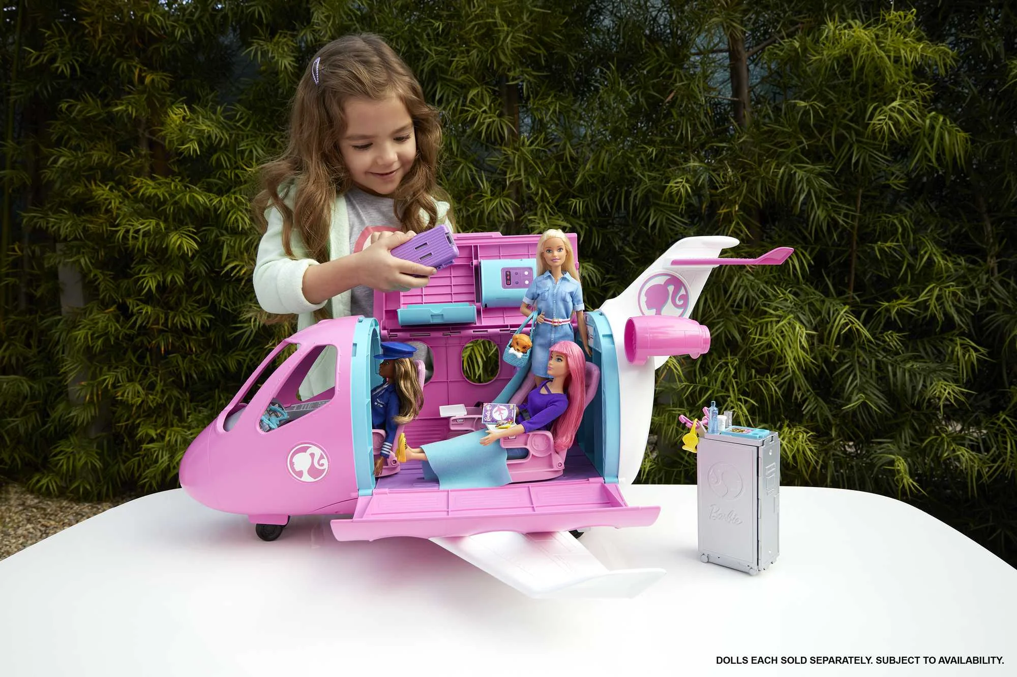 Barbie Dreamplane Airplane Playset with Puppy and Snack Cart, 15+ Accessories