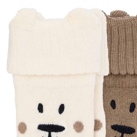 Topomini Pure Collection 2 Paar Newborn Frotteesocken mit Stickerei