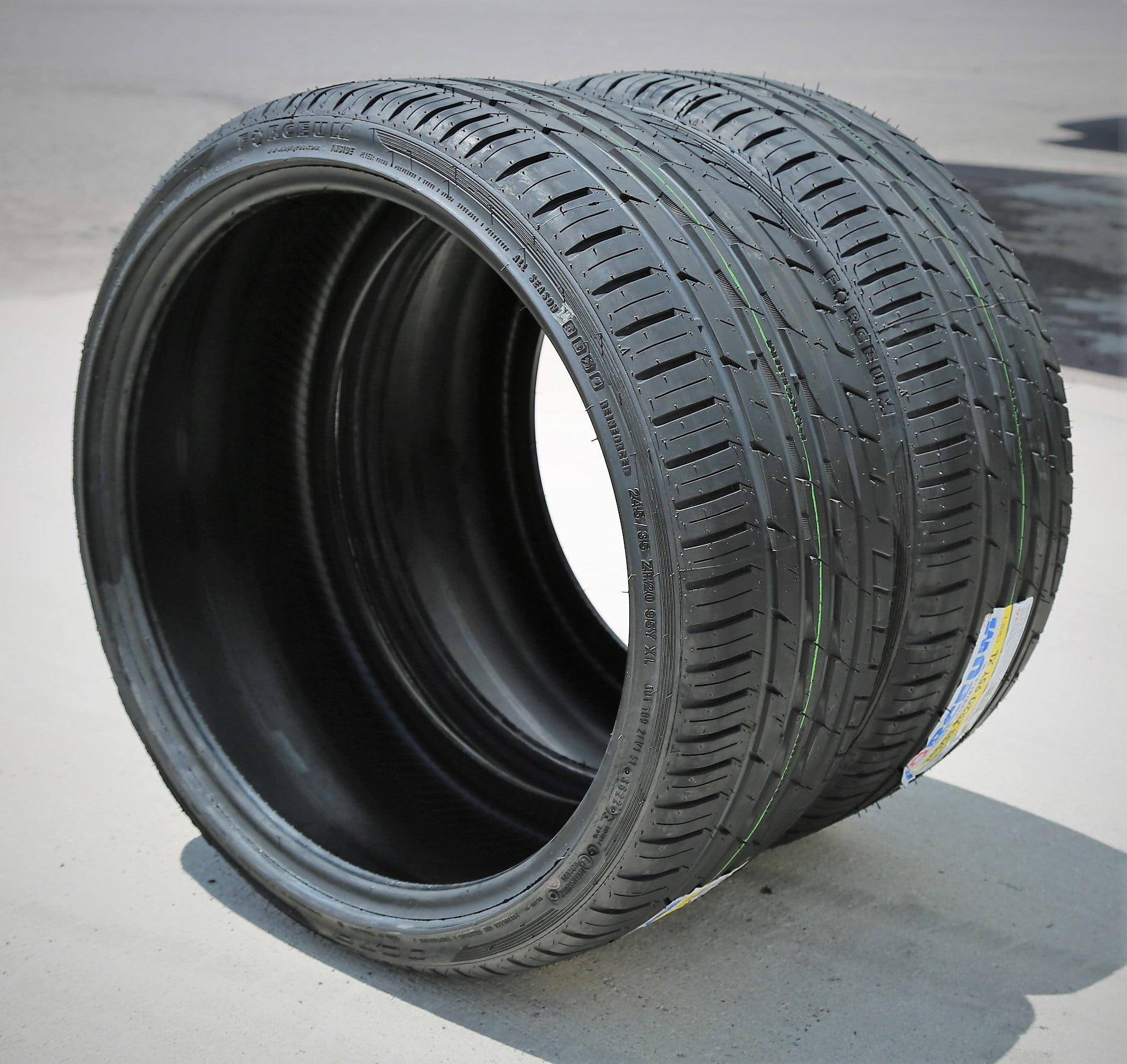 A pair of 2 (2) 245/35R20 ZR 95Y XL A/S high performance all-season tires are suitable for: 2017-19 Mercedes-Benz E300 4Matic, 2010-16 BMW 528i base