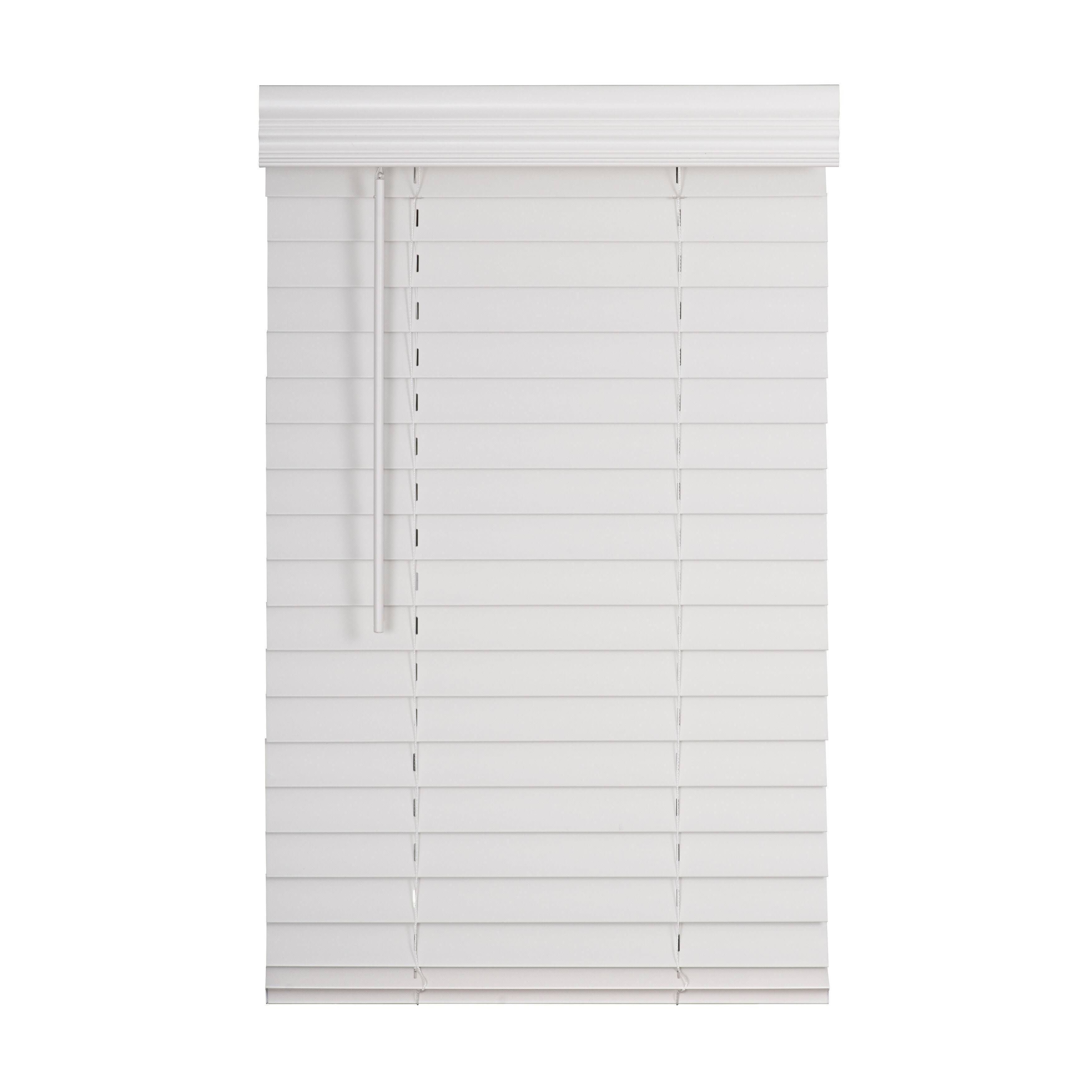 Lotus u0026 Windoware 46.5x60 White Faux Wood Blind