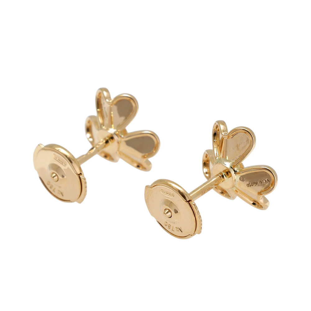 Van Cleef & Arpels Frivole Earrings 18K Yellow Gold Diamond VCARP0J300
