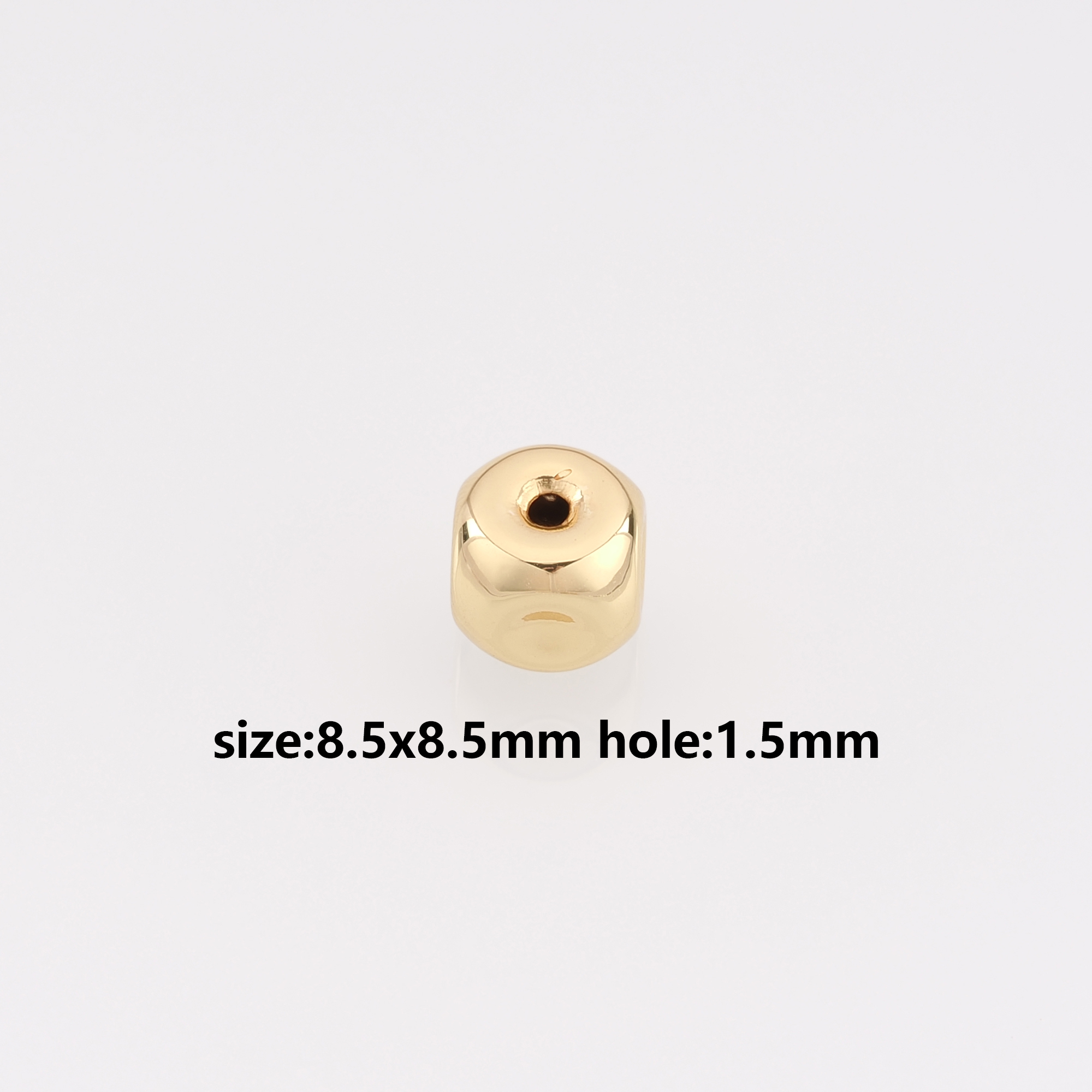 18K Gold Filled Square Spacer Beads,Cube Bead,Dainty Bead for Bracelet Jewelry Necklace Making Supply