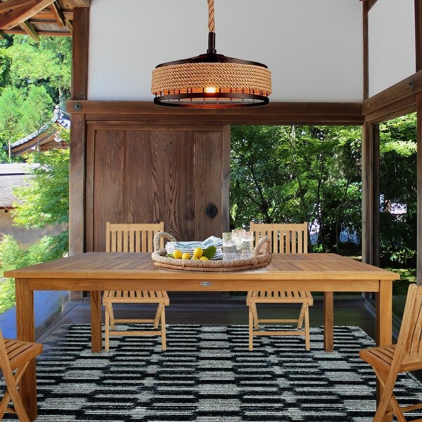 Chic Teak Bermuda Rectangular Teak Wood Patio Bistro Dining Table,71 x 35 inch (Table Only)