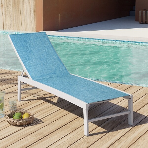VredHom Aluminum Adjustable Outdoor Chaise Lounge Chair