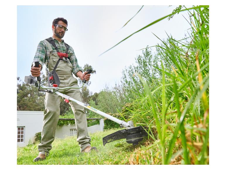 2-in-1 cordless brushcutter + Pop-up garden plant bag
