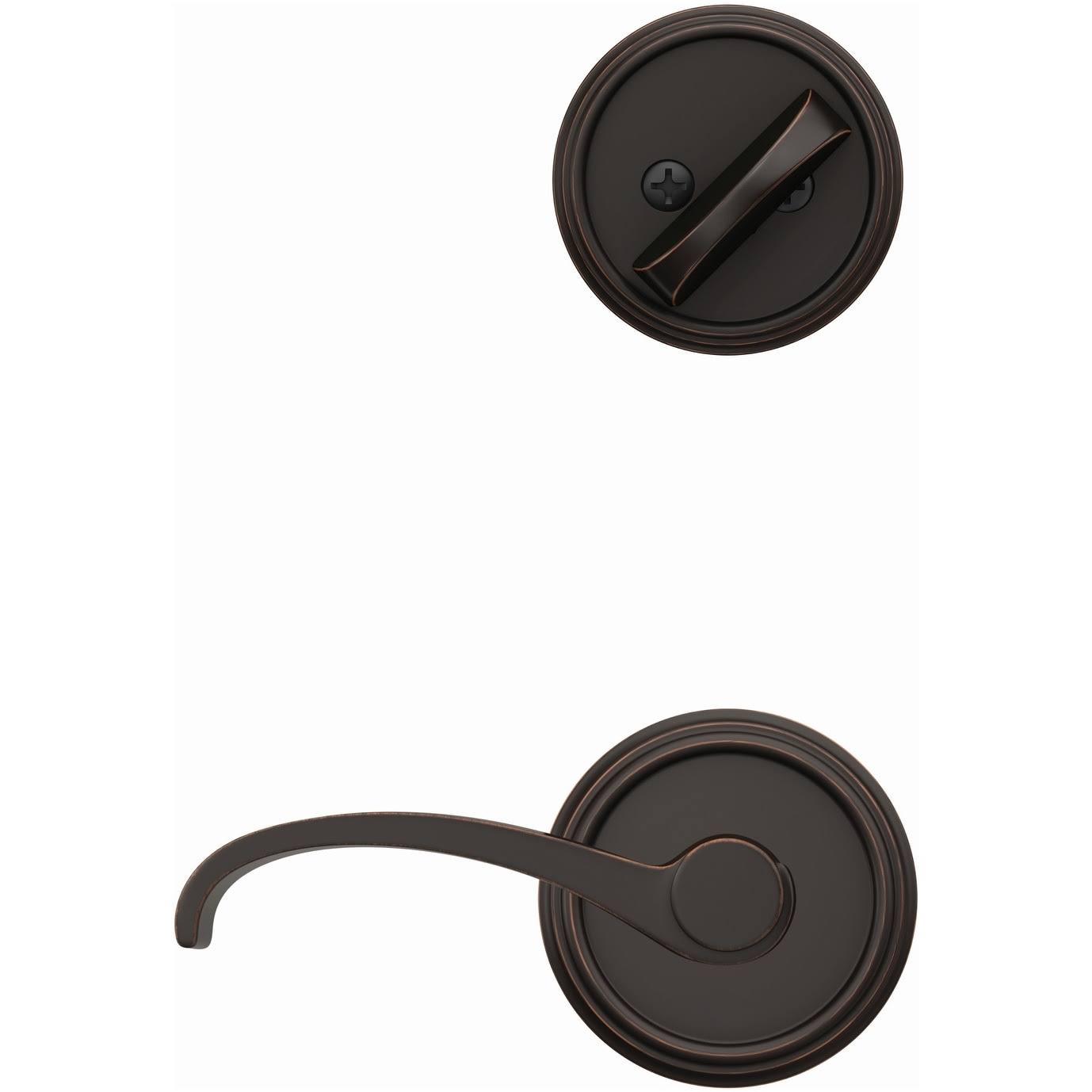 Schlage FC59-WIT-IND Custom Single Cylinder Keyed Entry Interior Only - Matte Black