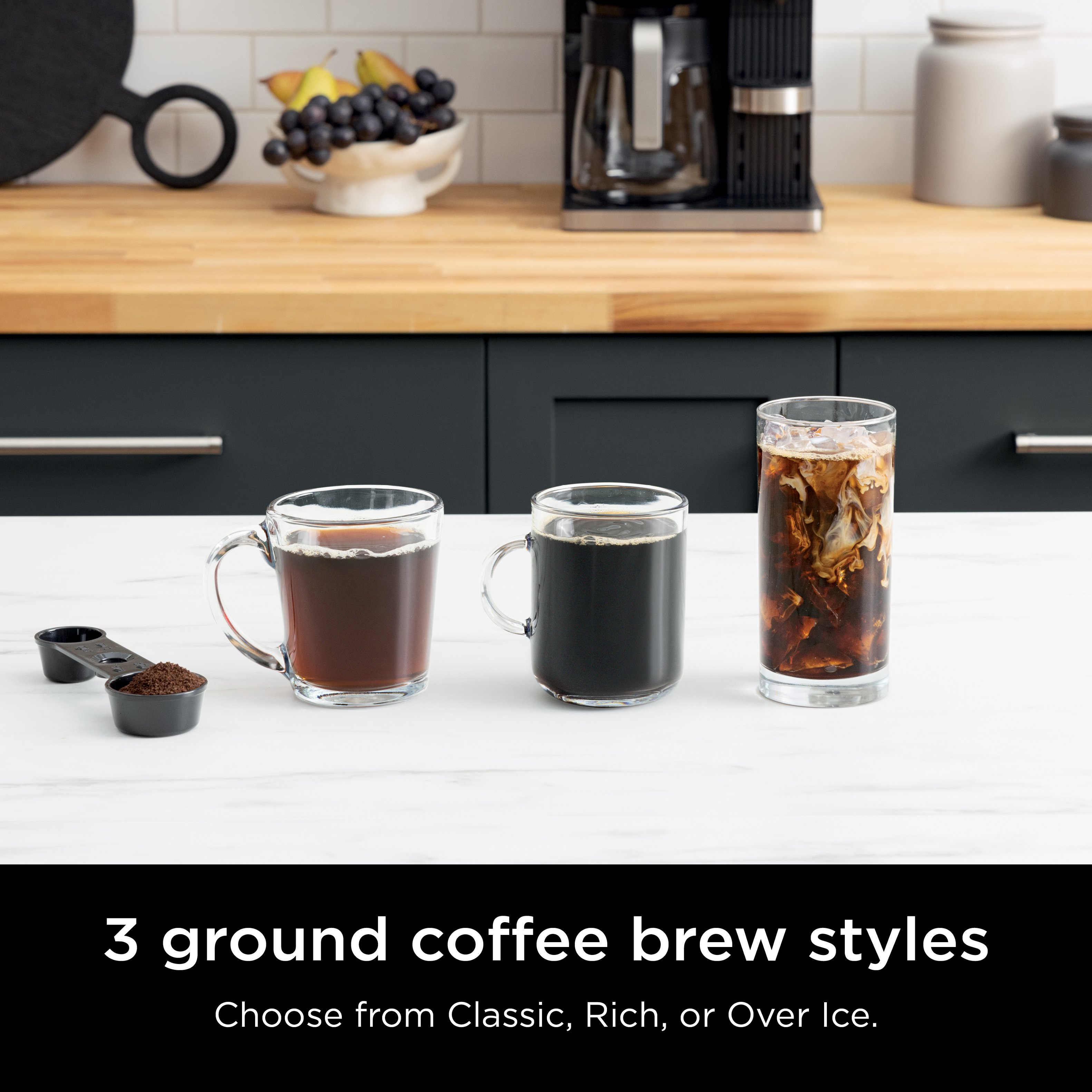 Ninja - Espresso & Coffee Barista System, Single Serve & Nespresso, with 12-Cup Carafe, 4 Styles with Ristretto - Black