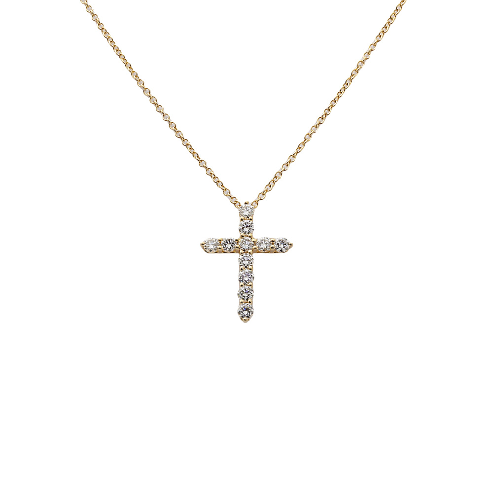 Tiffany & Co. Cross (brand) Necklace 18K Yellow Gold Diamond 60007469